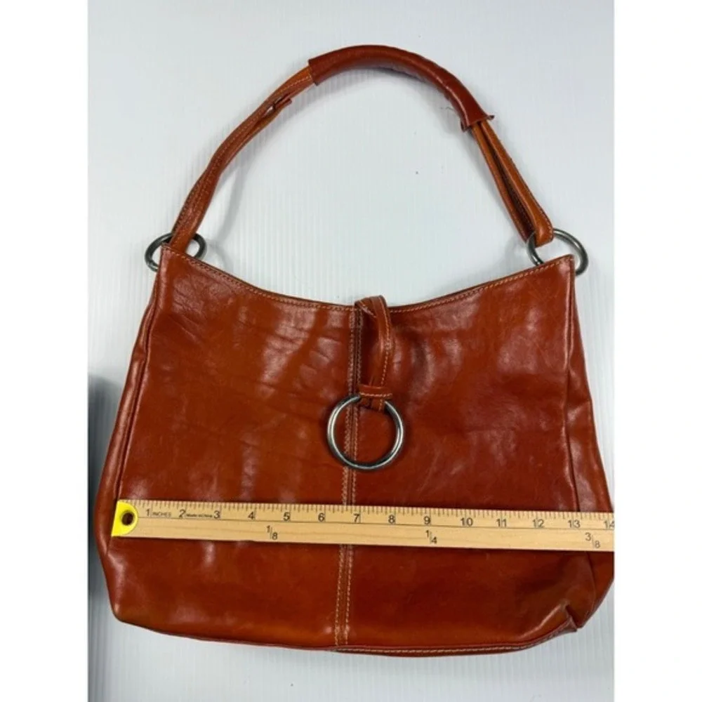 Micro Firenze‎ Leather Hobo Bag Designer Ring Accent Shoulder Bag